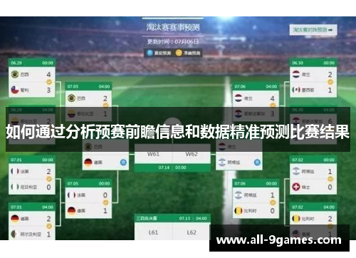 如何通过分析预赛前瞻信息和数据精准预测比赛结果