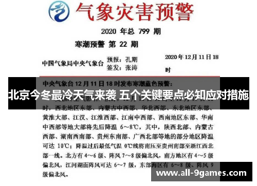 北京今冬最冷天气来袭 五个关键要点必知应对措施